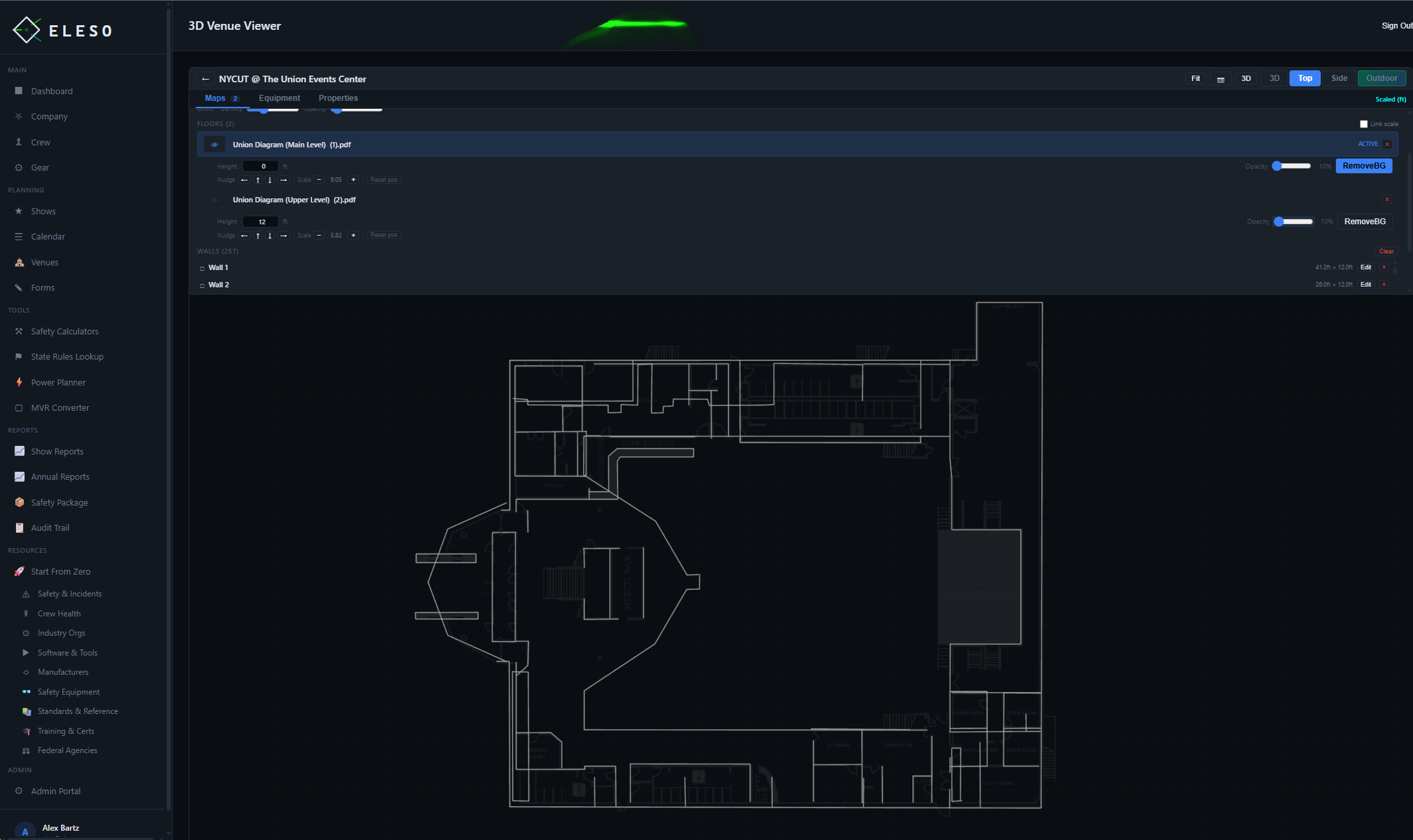 Auto-detect walls from floor plan